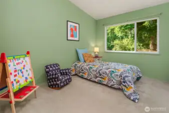 The middle bedroom. Lots of rooms for lots of options in this compact and efficient home.