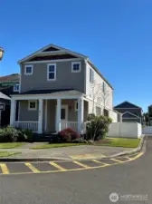 the right side of the property is full fenced yard.