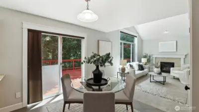 Eating space off kitchen