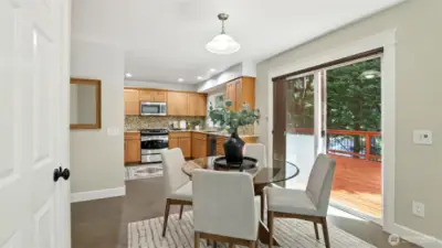 Eating space off kitchen
