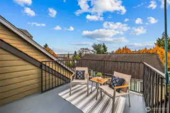 Private rooftop sundeck for morning coffee or sunset evenings.