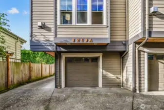 Attached garage for convenience and storage.