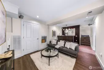 Second living space and private bar