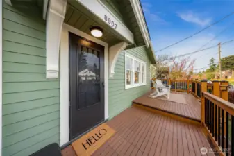 Spacious front porch