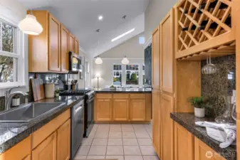 Enormous kitchen for chef's imagination to run wild.