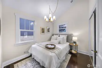 First floor bedroom fits a queen!