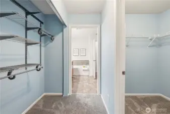 Dual closet. The right closet is walk-in.