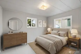 virtually staged 2nd bedroom