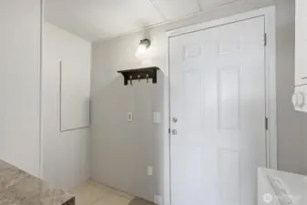 utility room from carport entrance