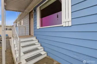primary entrance to home from carport