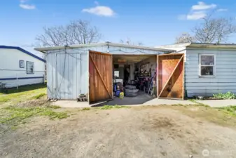 Two car detached garage.