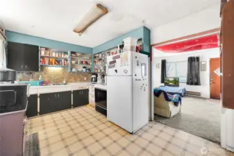 Good flow between kitchen and living room.