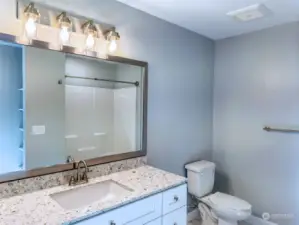 Full bathroom on upper level