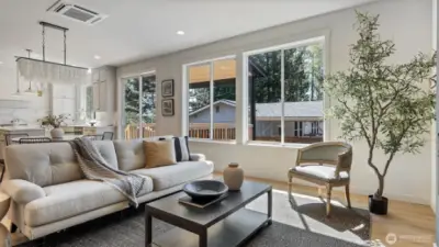 Great room is open to kitchen.