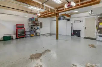 Finished 2 car garage