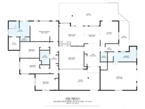 Floor plan with room measurements.