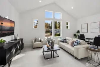 Upper Floor Bonus Room w/ Oversized Windows And Attached Bathroom.