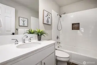 Main level full, hall bath.