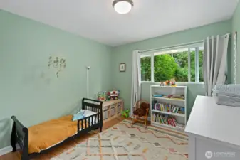 The third bedroom is large and has a big closet to the left.  All bedrooms have hardwood floors!