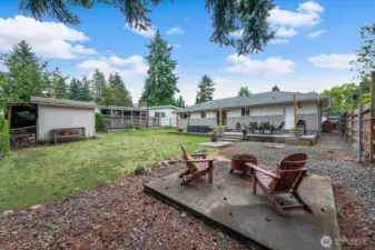 A patio in the Northwest corner is perfect for a fire pit.