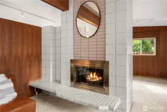 Cozy up by the gas fireplace—perfect for those cool Pacific Northwest nights