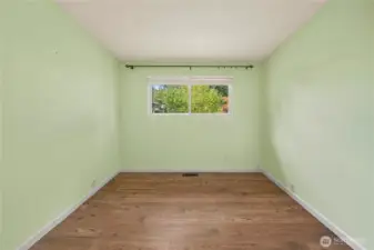 One of 3 bedrooms on the main level.