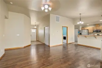Abundant storage throughout and perfectly located laundry room.