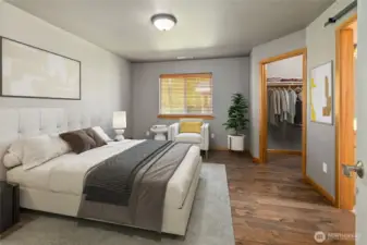 Primary Suite. (virtual staging)