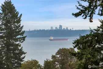 Zoomed in shot of the Seattle Skyline.