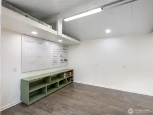 Large outbuilding equipped with power, heat and internet.