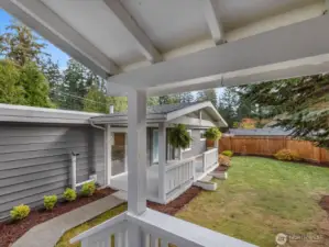 View from the outbuilding to the home.