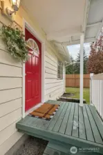 Come on in! This entry provides an escape from the rain as you enter the home.