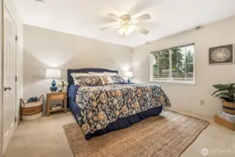 Offering plenty of room for a king-size bed, the primary bedroom feels open, comfortable, and thoughtfully designed. Buyers will appreciate the flexibility to create a true restful haven.