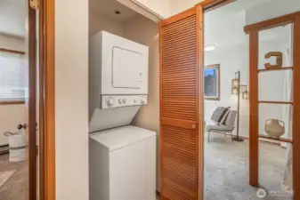 In unit stacking washer & dryer.