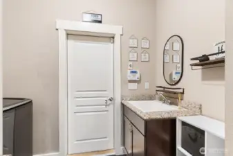 Sink in laundry room
