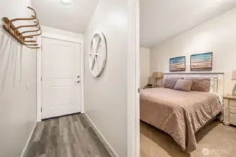 Vinyl flooring throughout most of the condo