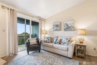 Living room leads you out to your own private balcony for maximum coastal enjoyment