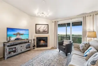 Living room complete with fireplace to highlight those comfy vibes