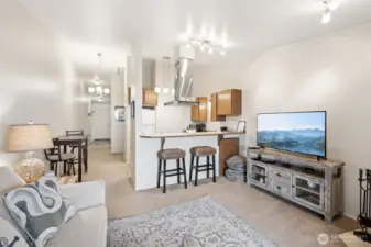 Vaulted ceilings for that cozy but not cramped feeling