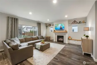 Living room with gas fireplace