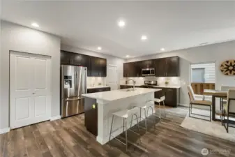 Kitchen with eat at island