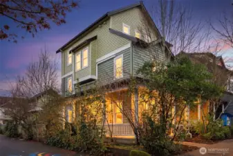 The home in twilight!