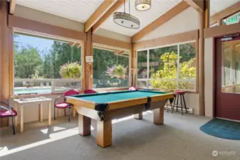 Pool inside the clubhouse. Free wi-fi here.