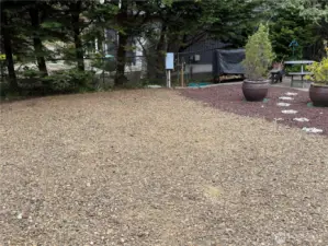 Here is where the 2nd RV can go with hookups.