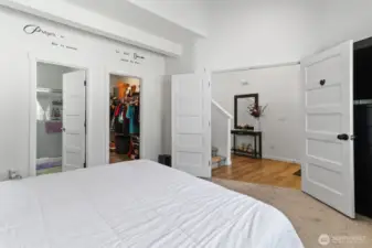 Walk in Closet to Suite with French Doors