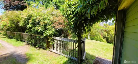 Wander through a storybook garden on Washington’s Long Beach Peninsula—this enchanting Nahcotta retreat is wrapped in whimsical blooms, heirloom shrubs, and a charming fence-lined path that beckons you home.
