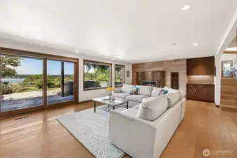 Rec room on lower level with more amazing views and easy access to patio and hot tub via sliding doors.
