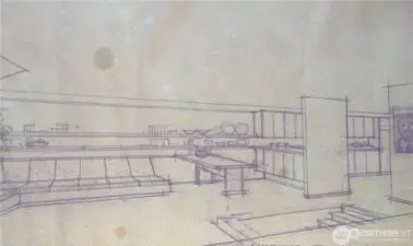 Vintage Rendering of Stricker's Open Concept