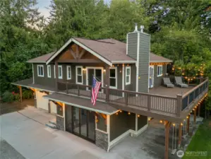 2 car garage and large carport. Also has RV hookups for water power and septic.