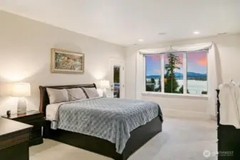 Primary Bedrooms with a fantastic view, 5 piece bath, and big walk in closet.  Enjoy the access directly to the deck.